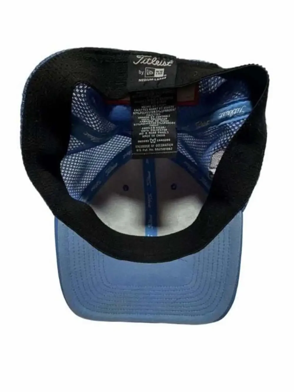 Titleist by New Era Blue Mesh Tour Performance Fitted Golf Hat Medium-Large